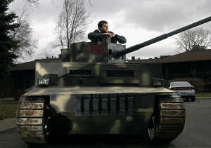 Will Foster in tank